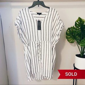 SOLD - Cap-Sleeved Striped Dress